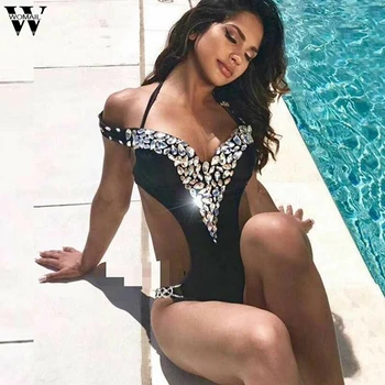2020 One Piece Swimsuit Women Swimwear Push Up Monokini Bodysuit Backless Bathing Suit Beach diamond High Cut SwimSuit pool club
2020 One Piece Swimsuit Women Swimwear Push Up Monokini Bodysuit Backless Bathing Suit Beach diamond High Cut SwimSuit pool club