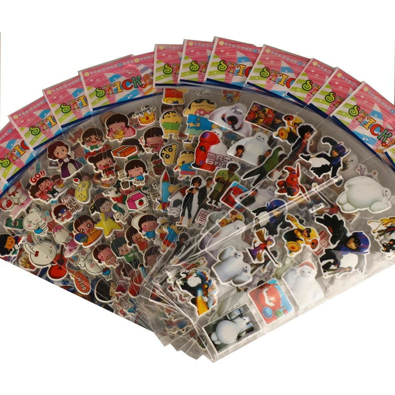 6 Sheets Fashion Movie Baymax 3D Sticker Anime Lovely Crayon Shin-chan Cartoon Children Kids Toys for girl on Refrigerator Diary 
6 Sheets Fashion Movie Baymax 3D Sticker Anime Lovely Crayon Shin-chan Cartoon Children Kids Toys for girl on Refrigerator Diary