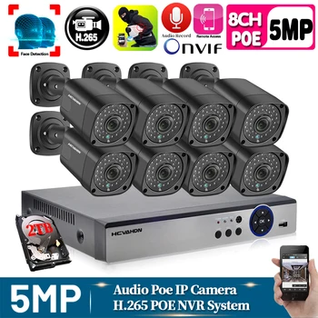 5MP NVR Kit 8CH 4CH POE Camera System Human/Face Detection Two-way Audio IP Camera Outdoor Security Video Surveillance
5MP NVR Kit 8CH 4CH POE Camera System Human/Face Detection Two-way Audio IP Camera Outdoor Security Video Surveillance