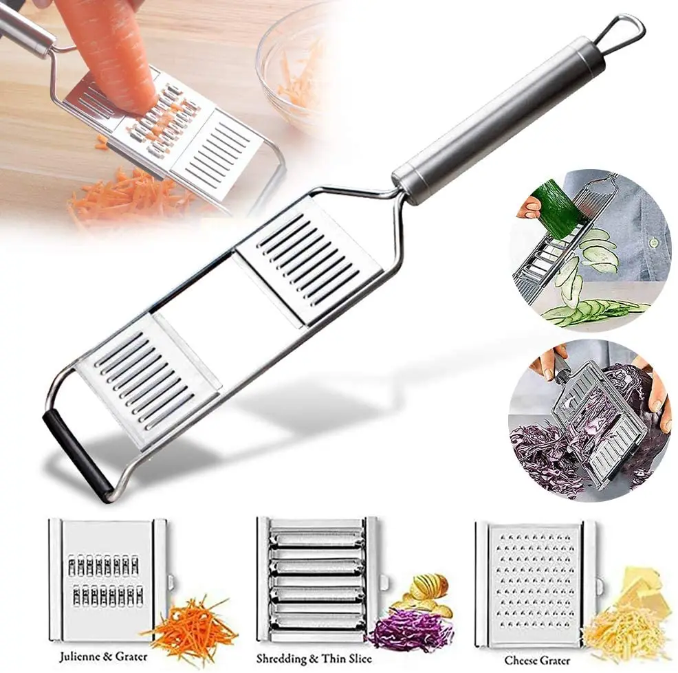 Multi-purpose Vegetable Slicer Portable Stainless Steel Shredder Cutter Handheld Grater Adjustable Kitchen Onion Vegetable Fruit
Multi-purpose Vegetable Slicer Portable Stainless Steel Shredder Cutter Handheld Grater Adjustable Kitchen Onion Vegetable Fruit