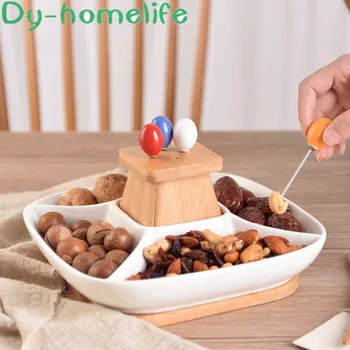 Living Room Dessert Plate Multi-cell Ceramic Platter Creative Dried Fruit Plate New Year Fruit Plate Set Snack Fruit Plate
Living Room Dessert Plate Multi-cell Ceramic Platter Creative Dried Fruit Plate New Year Fruit Plate Set Snack Fruit Plate