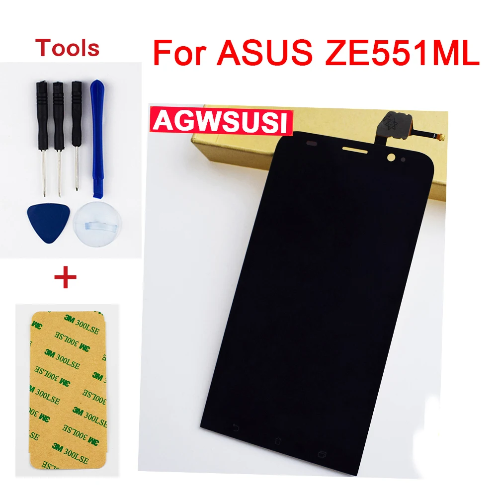 Для ASUS Zenfone 2 ZE551ML Z00AD Z00ADB Z00ADA сенсорный экран дигитайзер Сенсорное стекло + ЖК