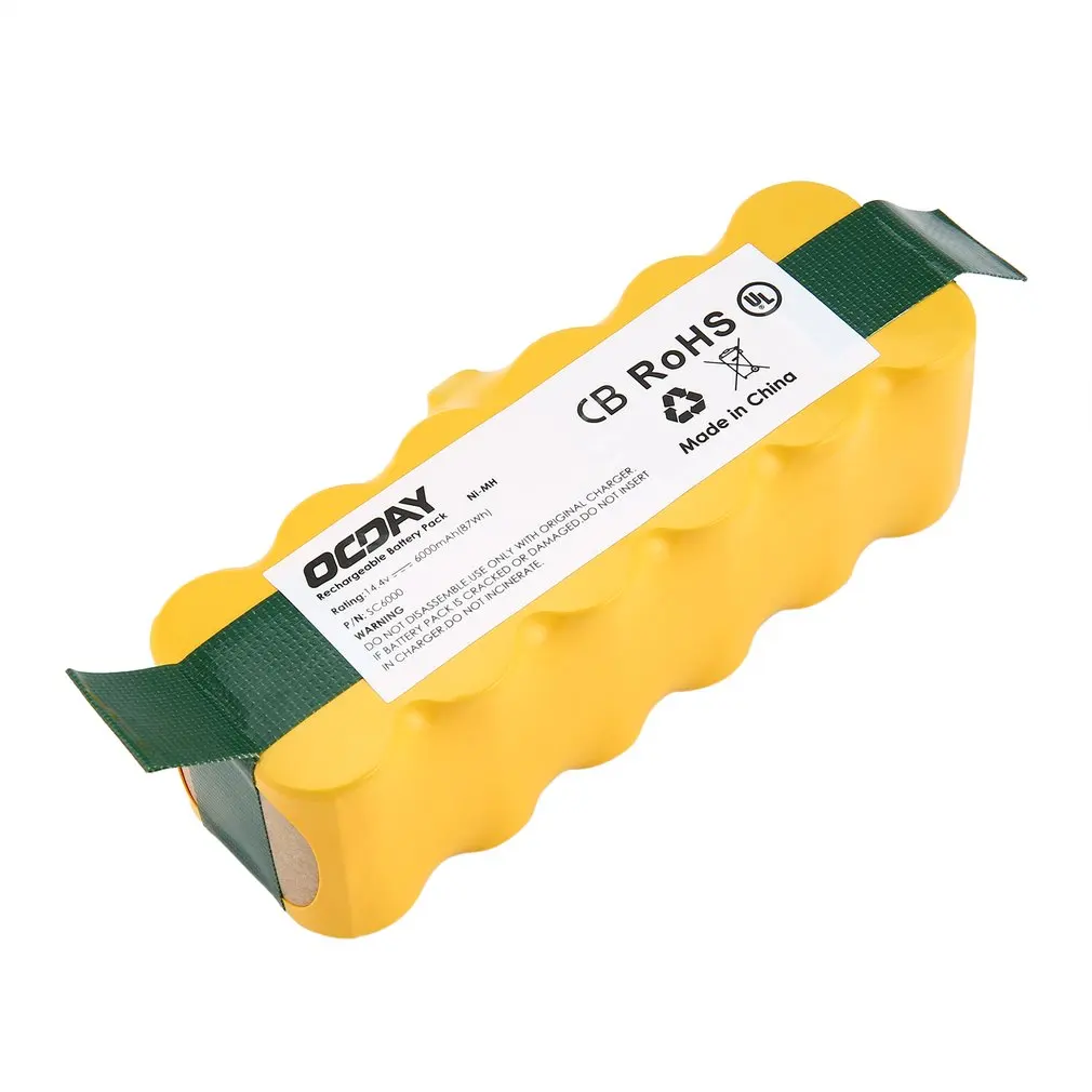 14.4V Ni-MH Vacuum Cleaner Rechargeable Battery Pack Suitable for Irobot Roomba Vacuum Cleaner Parts 3800/4500/4800/6000/8000mAh
14.4V Ni-MH Vacuum Cleaner Rechargeable Battery Pack Suitable for Irobot Roomba Vacuum Cleaner Parts 3800/4500/4800/6000/8000mAh