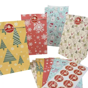 12pcs Kraft Paper Bags with Stickers Snowflake Cookie Food Packing Supplies Merry Christmas Candy Gift Bag Xmas Decoration
12pcs Kraft Paper Bags with Stickers Snowflake Cookie Food Packing Supplies Merry Christmas Candy Gift Bag Xmas Decoration