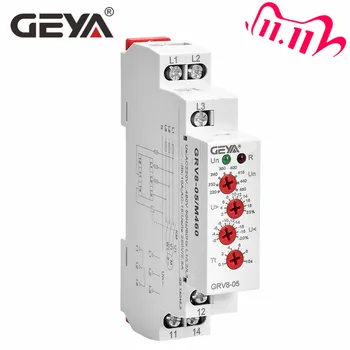 

Free Shipping GEYA GRV8-05 Voltage Protection Relay with Phase Sequence Phase Failure Asymmetry Delay Time FunctionAC220V-460V