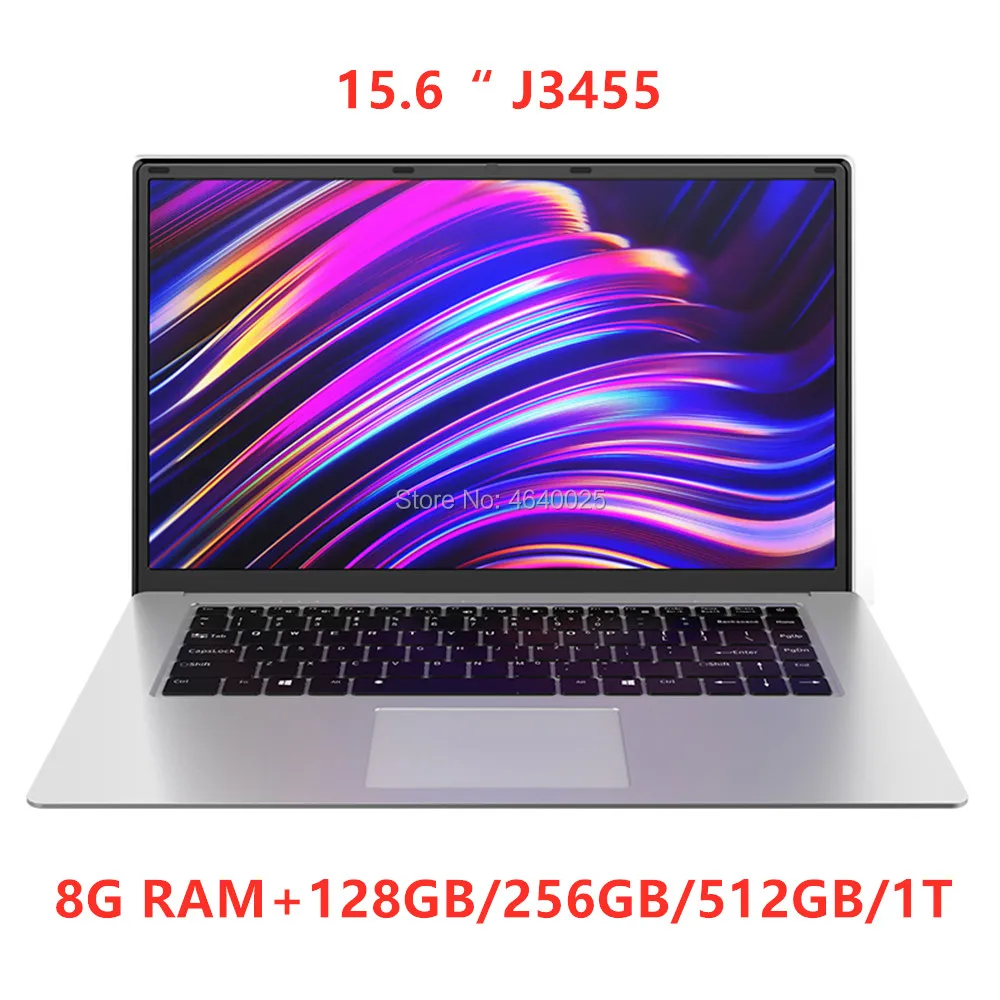 

15.6 Inch Windows 10 Laptop Intel Celeron J3455 Quad Core 8GB RAM 128GB 256GB 512GB 1000GB ROM Bluetooth 5.0 Laptop