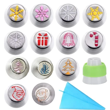 Christmas Decorating Tips Set Icing Frosting Pastry nozzle for Cookie, Cupcakes, Muffins Pastry tools Cake Accessories
Christmas Decorating Tips Set Icing Frosting Pastry nozzle for Cookie, Cupcakes, Muffins Pastry tools Cake Accessories