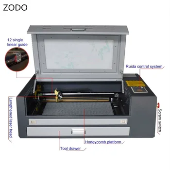 4060 Desktop CO2 Laser Cutting Card Machine Small Laser Cutter And Engraver For Paperboard Acrylic Wood MDF With RD6442 Control
4060 Desktop CO2 Laser Cutting Card Machine Small Laser Cutter And Engraver For Paperboard Acrylic Wood MDF With RD6442 Control