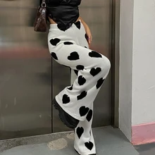 Black Heart Print Knit Oversize Wide Leg Pants For Women Fashion High Waist Baggy Y2k Sweatpants White Trouser Capri Streetwear
Black Heart Print Knit Oversize Wide Leg Pants For Women Fashion High Waist Baggy Y2k Sweatpants White Trouser Capri Streetwear