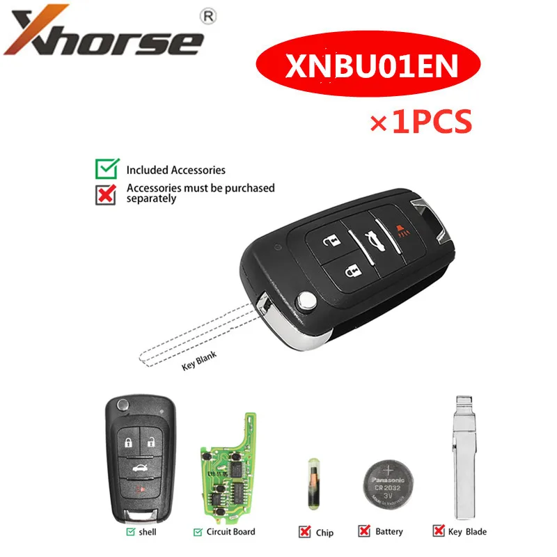 XHORSE VVDI для Buick FLIP KEY тип универсальный пульт дистанционного управления 4 кнопки