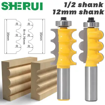 SHERUI 1PC 12mm Shank 1/2" shank Triple Bead & Triple Flute Large Molding Router Bits Set Line knife Woodworking cutter
SHERUI 1PC 12mm Shank 1/2" shank Triple Bead & Triple Flute Large Molding Router Bits Set Line knife Woodworking cutter