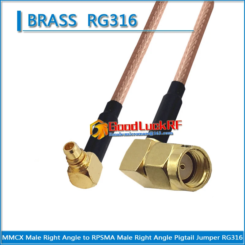 MMCX Male Right Angle 90 Degree to RP-SMA RP SMA Male Right Angle Plug Coaxial Pigtail Jumper RG316 extend Cable Tpye L Low Loss
MMCX Male Right Angle 90 Degree to RP-SMA RP SMA Male Right Angle Plug Coaxial Pigtail Jumper RG316 extend Cable Tpye L Low Loss