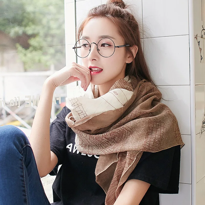 OLOEY Classic Staff Pattern Shawl Women High quality Long Joker Colorful Head Scarf
OLOEY Classic Staff Pattern Shawl Women High quality Long Joker Colorful Head Scarf