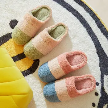 Winter Warm Cotton Slippers Women Couples Anti-slip Plush Lined Colorful Home Shoes Men Fashion Breathable Indoor Soft Slippers 
Winter Warm Cotton Slippers Women Couples Anti-slip Plush Lined Colorful Home Shoes Men Fashion Breathable Indoor Soft Slippers