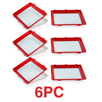 6PCS Clever Tray Creative Food Preservation Tray Plastic Food Storage Container Set Food Fresh Storage Microwave Cover
6PCS Clever Tray Creative Food Preservation Tray Plastic Food Storage Container Set Food Fresh Storage Microwave Cover