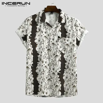 2020 Men Casual Shirt Printing Vacation Short Sleeve Breathable Streetwear Lapel Tops Summer Fashion Hawaiian Shirts Men INCERUN
2020 Men Casual Shirt Printing Vacation Short Sleeve Breathable Streetwear Lapel Tops Summer Fashion Hawaiian Shirts Men INCERUN