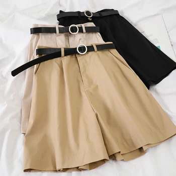 2020 Summer Safari Style Women Short Pants Vintage With Sashes High Waist Pockets Wide Leg Pant Casual Female Streetwear Bottom
2020 Summer Safari Style Women Short Pants Vintage With Sashes High Waist Pockets Wide Leg Pant Casual Female Streetwear Bottom