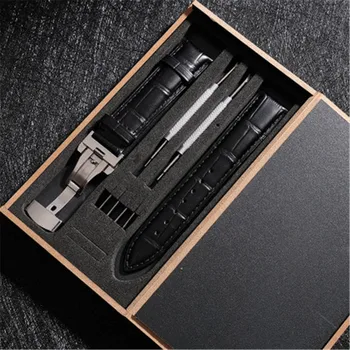 Leather strap double press butterfly buckle boxed first layer leather slubby pattern watch strap for man watch accessories
Leather strap double press butterfly buckle boxed first layer leather slubby pattern watch strap for man watch accessories