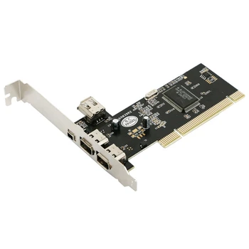 

PCI 4 Ports Firewire IEEE 1394 1394A 4/6 Pin Controller Card Adapter Controller Video Capture Card Adapter for HDD MP3 PDA