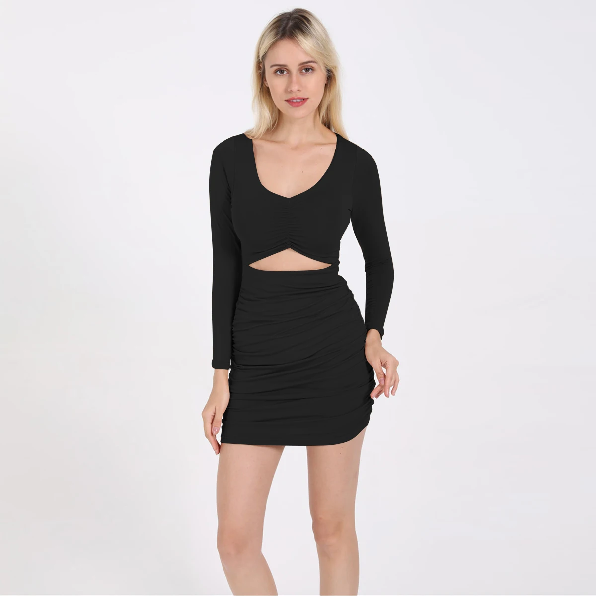 QLUKEOYY Sexy Women Summer Fall Bodycon Dress 2021 New V Collar Deep V-neck Long Sleeve Solid Stretch Pencil Party Mini Vestido
QLUKEOYY Sexy Women Summer Fall Bodycon Dress 2021 New V Collar Deep V-neck Long Sleeve Solid Stretch Pencil Party Mini Vestido