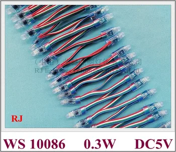 (compatible with WS 2811 and better) WS 10086 (resume from break-point) full color LED pixel light module DC5V 0.3W 4 wires
(compatible with WS 2811 and better) WS 10086 (resume from break-point) full color LED pixel light module DC5V 0.3W 4 wires