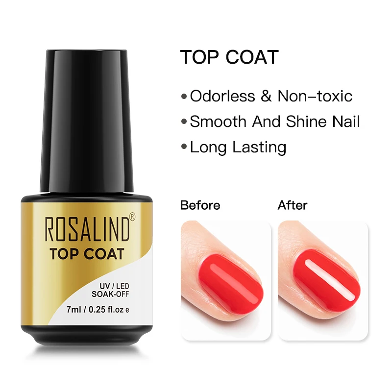 ROSALIND 7ml Top Coat Gel Nail Polish For Nail Art Painting Keep Nail Manicure Semi Permanent Transparent Nail Art
ROSALIND 7ml Top Coat Gel Nail Polish For Nail Art Painting Keep Nail Manicure Semi Permanent Transparent Nail Art