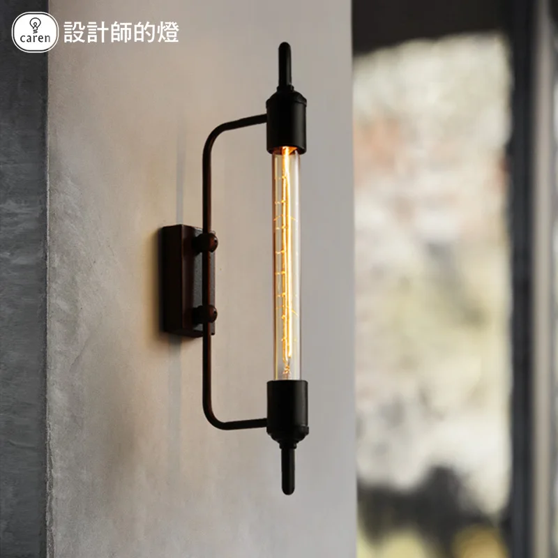 

Se funda Color negro Loft Industrial lámparas de pared Vintage luz de pared de Metal pantalla E27 bombillas de Edison 110 V/220