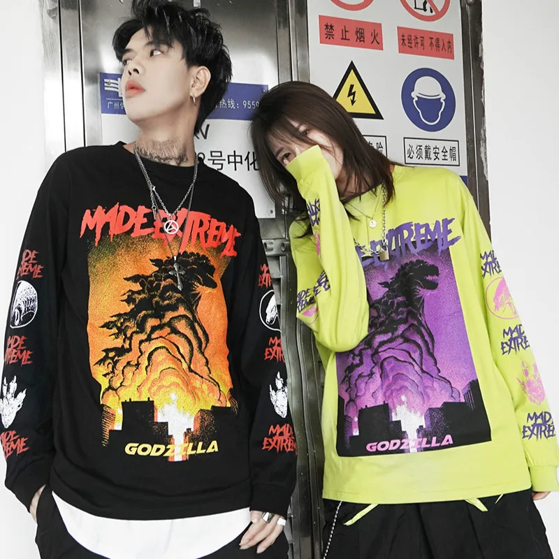 Godzilla Monster Print Long Sleeve T-Shirt Men's Hip Hop Tees 2019 Autumn Streetwear for Men and Women Cool Tshirt
Godzilla Monster Print Long Sleeve T-Shirt Men's Hip Hop Tees 2019 Autumn Streetwear for Men and Women Cool Tshirt