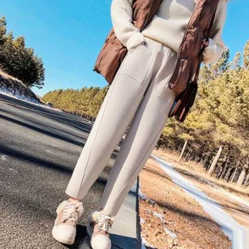 Fashion 2020 Winter High Waist Women's Harem Pants Woolen Women Plus Size Casual Solid Warm Female Long Women Trousers 
Fashion 2020 Winter High Waist Women's Harem Pants Woolen Women Plus Size Casual Solid Warm Female Long Women Trousers