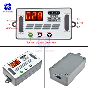 DC 12V Delay Timer Relay 3 Bits Digit Tube LED Display Switch Programmable Readout Delay Timer Relay with Buzzer Case for Car
DC 12V Delay Timer Relay 3 Bits Digit Tube LED Display Switch Programmable Readout Delay Timer Relay with Buzzer Case for Car