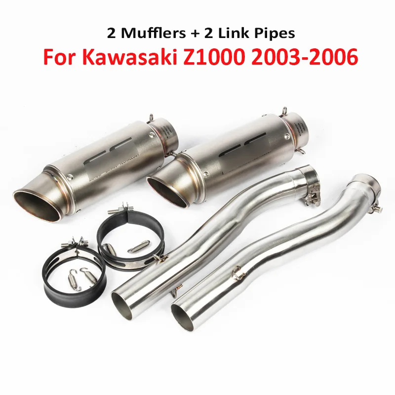 Slip on Motorcycle Exhaust System Tip Muffler Escape Mid Connect Link Tube Pipe for Kawasaki Z1000 2003 2004 2005 2006
Slip on Motorcycle Exhaust System Tip Muffler Escape Mid Connect Link Tube Pipe for Kawasaki Z1000 2003 2004 2005 2006