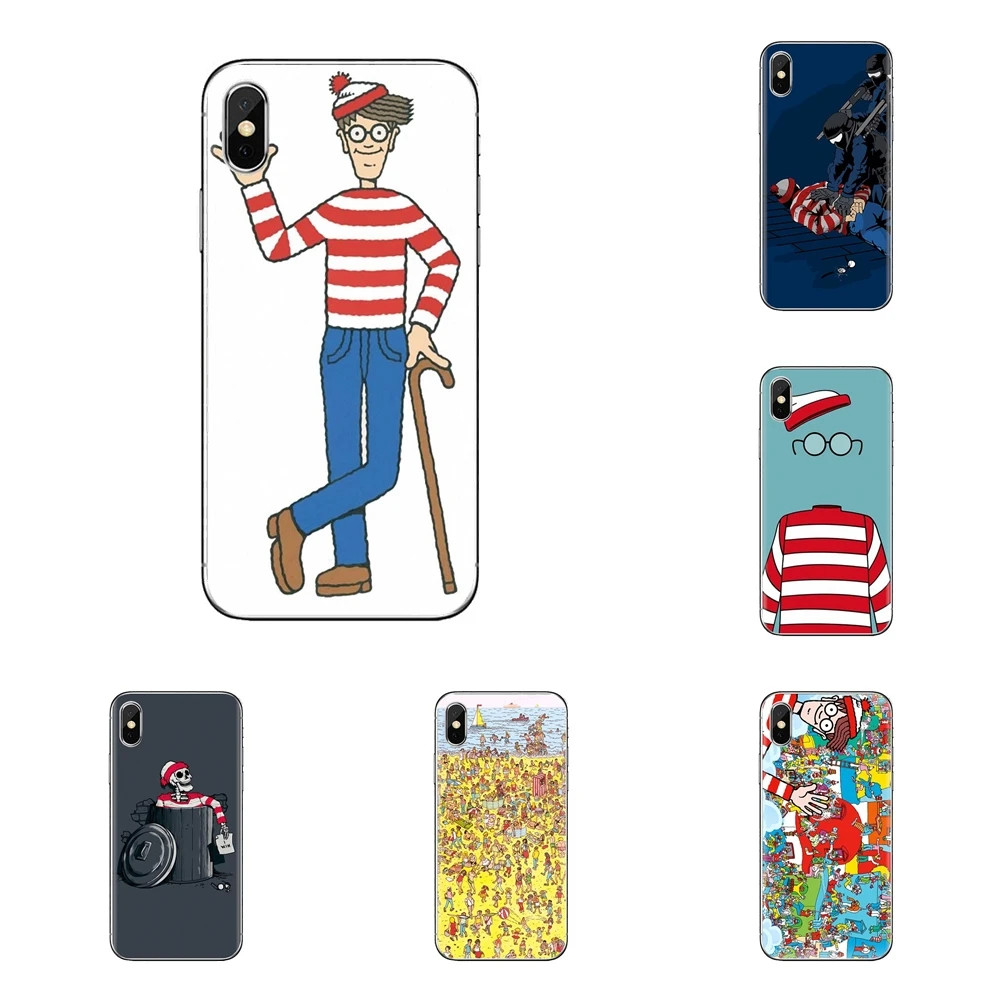 For Xiaomi Redmi 4 3 3S Pro Mi3 Mi4 Mi4i Mi4C Mi5 Mi5S Mi Max Note 2 Where s Waldo On The Beach Transparent Soft Case Covers |