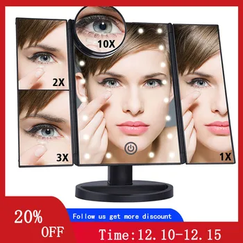 Professional Touch Screen Magnifying Makeup Mirror 21 LED Light Flexible Mirror 1X/2X/3X/10X Compact Vanity Mirror Dual Power
Professional Touch Screen Magnifying Makeup Mirror 21 LED Light Flexible Mirror 1X/2X/3X/10X Compact Vanity Mirror Dual Power