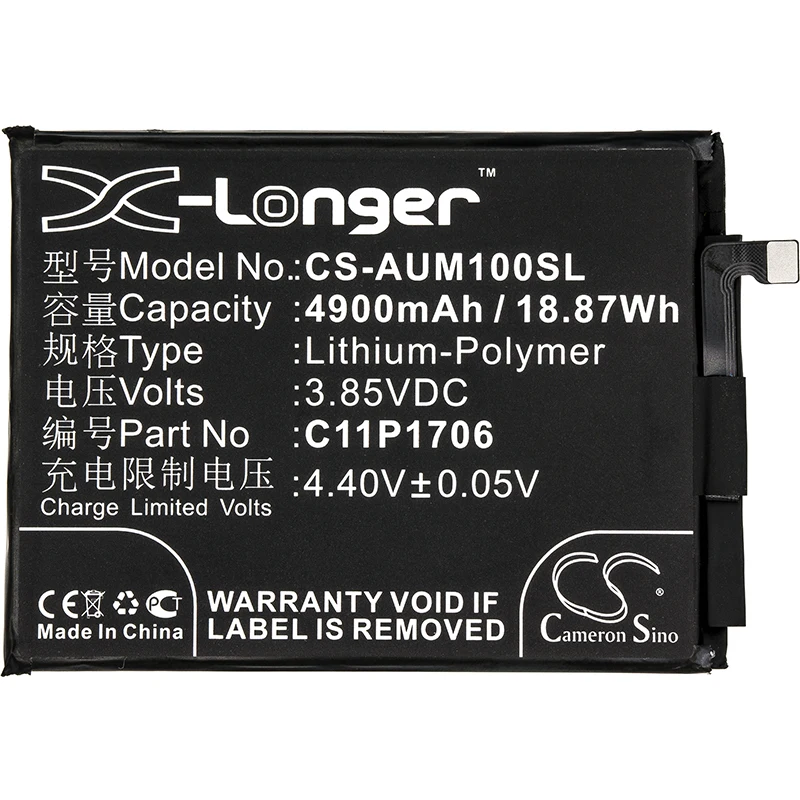Cameron Sino 4900mAh Battery for Asus ZB602KL ZenFone Max Pro M1 ZenFone Max Pro M1 Dual SIM ZenFone Max Pro M1 Dual SIM TD-LTE
Cameron Sino 4900mAh Battery for Asus ZB602KL ZenFone Max Pro M1 ZenFone Max Pro M1 Dual SIM ZenFone Max Pro M1 Dual SIM TD-LTE