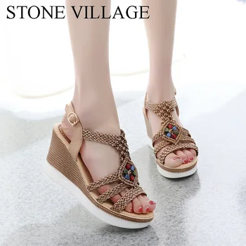 Women Sandals High Heels Wedges Shoes Woman Summer New Fashion Bohemia Sandalias Female Ankle Strap Open Toe Lady Platform Shoes
Women Sandals High Heels Wedges Shoes Woman Summer New Fashion Bohemia Sandalias Female Ankle Strap Open Toe Lady Platform Shoes
