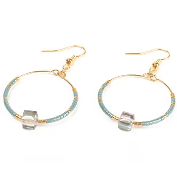 WT-E619 Hot sale lady fashion Bohe style Ear ring Japan Miyuki bead with natural stone earrings multiple color big ring earring
WT-E619 Hot sale lady fashion Bohe style Ear ring Japan Miyuki bead with natural stone earrings multiple color big ring earring