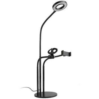 3 in 1 LED Selfie Ring Light Desktop Lamp Mobile Phone Holder with Microphone Holder for Smartphones Video Stander
3 in 1 LED Selfie Ring Light Desktop Lamp Mobile Phone Holder with Microphone Holder for Smartphones Video Stander