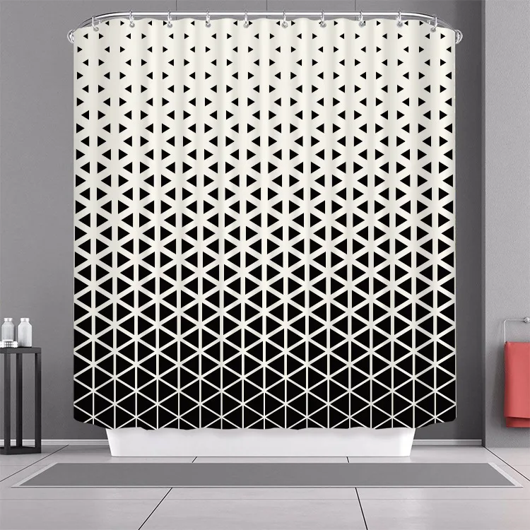 New modern minimalist waterproof and mildew proof shower curtain, digital polyester can be customized
New modern minimalist waterproof and mildew proof shower curtain, digital polyester can be customized