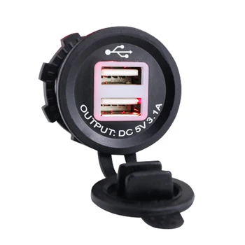 3.1A dual USB charging for Motorcycle Auto Truck ATV Boat LED Light Dual USB Socket Charger Power Adapter Outlet Power 
3.1A dual USB charging for Motorcycle Auto Truck ATV Boat LED Light Dual USB Socket Charger Power Adapter Outlet Power
