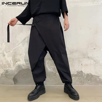 INCERUN Men Harem Pants Solid Punk Style Elastic Waist Joggers Trousers Men Cotton Loose Streetwear Casual Irregular Pants S-5XL
INCERUN Men Harem Pants Solid Punk Style Elastic Waist Joggers Trousers Men Cotton Loose Streetwear Casual Irregular Pants S-5XL
