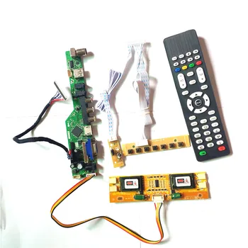 For LM201WE4-TLA1/TLA2/TLB2 LCD monitor LVDS 4CCFL 30Pin HDMI VGA USB AV T.V53 drive card board keyboard+Remote+Inverter DIY kit
For LM201WE4-TLA1/TLA2/TLB2 LCD monitor LVDS 4CCFL 30Pin HDMI VGA USB AV T.V53 drive card board keyboard+Remote+Inverter DIY kit