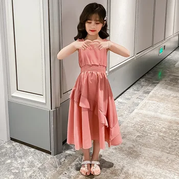Teenager Girl Dress Children 2020 Summer Clothing Big Girls Sleeveless Dresses Long Pink Yellow Chiffon Kids Dress Fashion
Teenager Girl Dress Children 2020 Summer Clothing Big Girls Sleeveless Dresses Long Pink Yellow Chiffon Kids Dress Fashion
