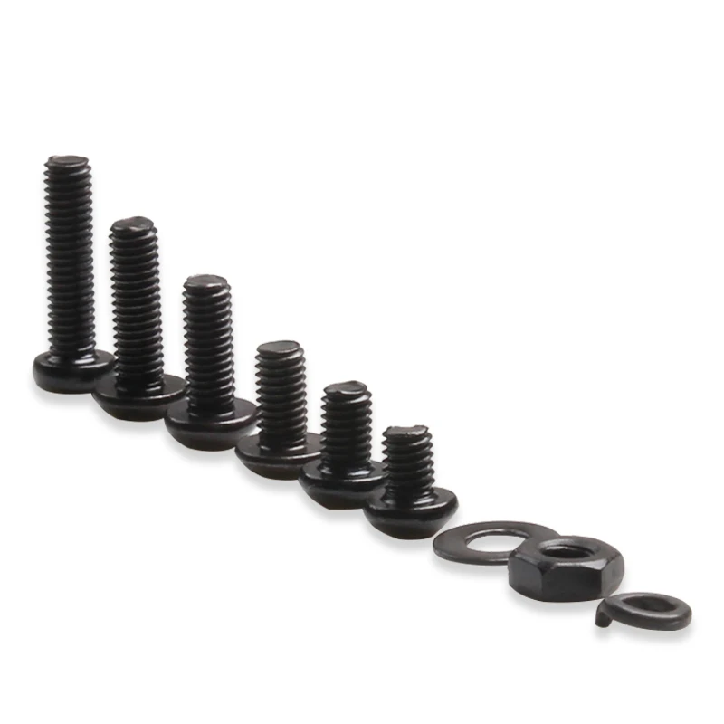 ZENHOSIT 300Pcs Black M3 Round Hexagon Screw Bolts Nut Flat Washers Spring Washer Screws Bolts Fasteners Hardware Accessories
ZENHOSIT 300Pcs Black M3 Round Hexagon Screw Bolts Nut Flat Washers Spring Washer Screws Bolts Fasteners Hardware Accessories