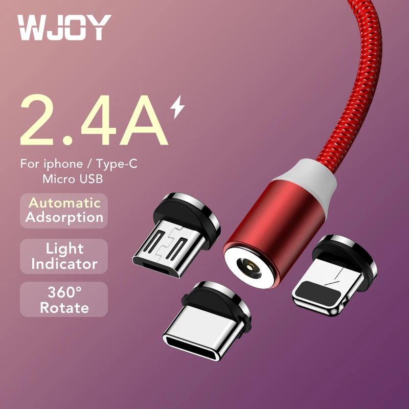 WJOY Magnetic Fast Charging Cable Micro USB Type C Magnet Charger for iPhone 11 pro X XS XR Xiaomi Huawei Samsung Mobile Phone
WJOY Magnetic Fast Charging Cable Micro USB Type C Magnet Charger for iPhone 11 pro X XS XR Xiaomi Huawei Samsung Mobile Phone