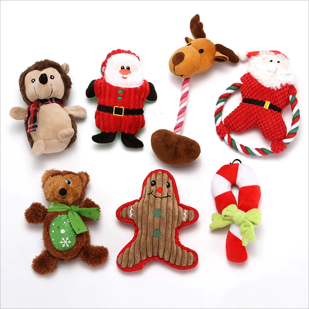 Christmas Cute Plush DogToys Kitten Squeak Toys Bite Resistant Chew Cleaning Teeth
Christmas Cute Plush DogToys Kitten Squeak Toys Bite Resistant Chew Cleaning Teeth