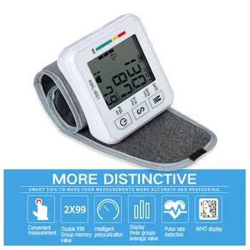 Digital Wrist health Monitors Heart Beat Meter Sphygmomanometer Prevent Hypertension Portable Blood Pressure Monitor
Digital Wrist health Monitors Heart Beat Meter Sphygmomanometer Prevent Hypertension Portable Blood Pressure Monitor