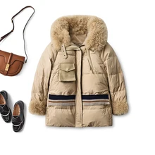 SHUCHAN Cashmere Collar Detachable Safari Style Down Jacket Women Patchwork Sheepskin Appliques Pockets Winter Coats for Women
SHUCHAN Cashmere Collar Detachable Safari Style Down Jacket Women Patchwork Sheepskin Appliques Pockets Winter Coats for Women