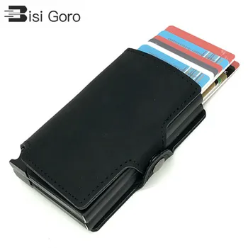2020 New Purse Men and Women 2 Metal Credit Card Holder Aluminium RFID Blocking PU Wallet Hasp Mini Vintage Wallet Hold 14 Cards
2020 New Purse Men and Women 2 Metal Credit Card Holder Aluminium RFID Blocking PU Wallet Hasp Mini Vintage Wallet Hold 14 Cards