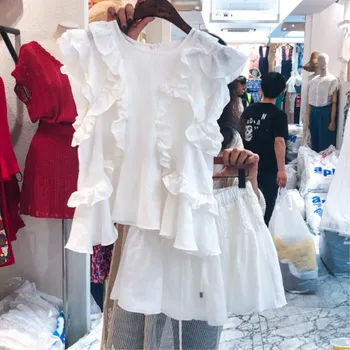 2 Piece Set for Woman 2020 Spring and Summer New Korean-style Frilled Sleeveless T-shirt Blouses + Elastic Waist Shorts Sets
2 Piece Set for Woman 2020 Spring and Summer New Korean-style Frilled Sleeveless T-shirt Blouses + Elastic Waist Shorts Sets