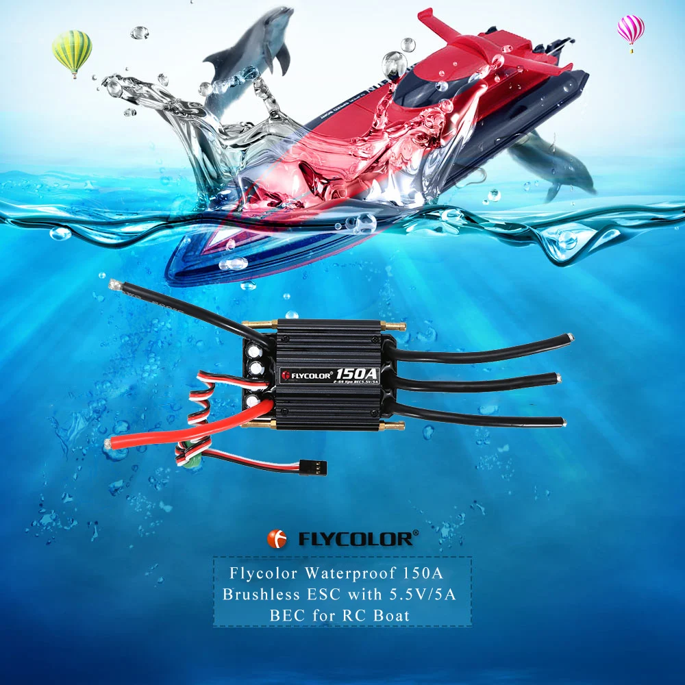 High Quality 150A Original Waterproof Brushless ESC Electronic Speed Controller with 5.5V/5A BEC for RC Boat Parts
High Quality 150A Original Waterproof Brushless ESC Electronic Speed Controller with 5.5V/5A BEC for RC Boat Parts